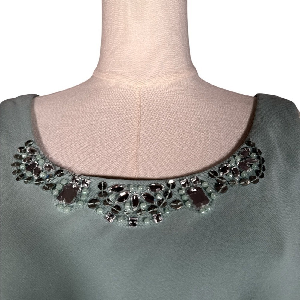 S.L. Fashions Asymmetrical Layered‎ Dress - Soft Blue - Picture 3 of 10